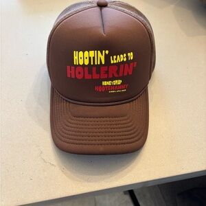 Hootin' Leads to Hollerin' Brown Trucker Hat -